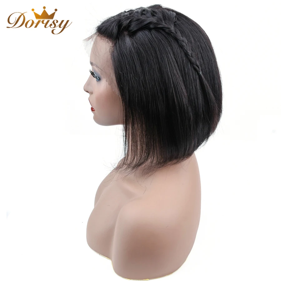 Dorisy 13x4 парики из натуральных волос на кружеве прямые короткие человеческие