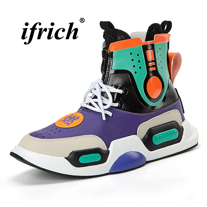 

Popular Young Casual Boots For Boy Blue Red Male Walking Boots Comfortable Fashion Boots Mens Hard-Wearing Men High Top Shoes
