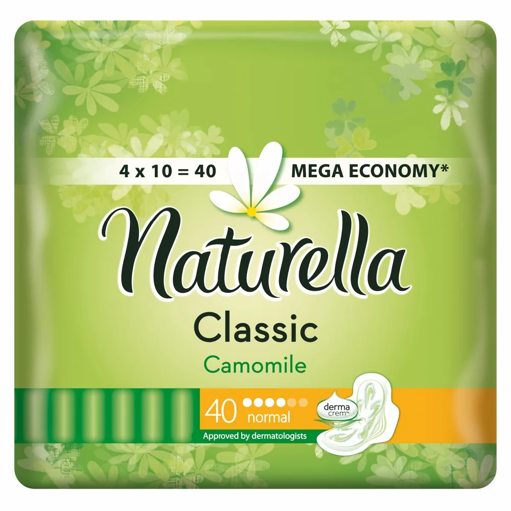 Women's Sanitary Pads Strip Naturella Classic Normal Camomile 40 pcs