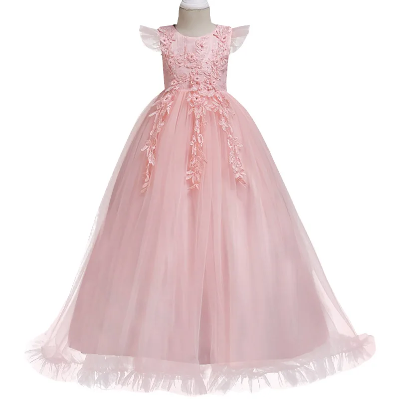 

4-15 year Teens Party prom Dress Wedding Flower Girl Dress Kids Girls Elegant Princess Formal Long Dress Children's Clothing