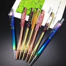 Продажа BLINGIRD 1 шт. прямых продаж 0,7 мм высокого класса кристалл ручка расход масла Фольга шариковая ручка офис школьников написание канцелярские подарок