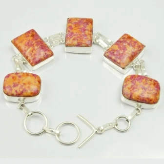 

Мозаика Jaspers браслет серебряное покрытие медь, 23 см, B2148