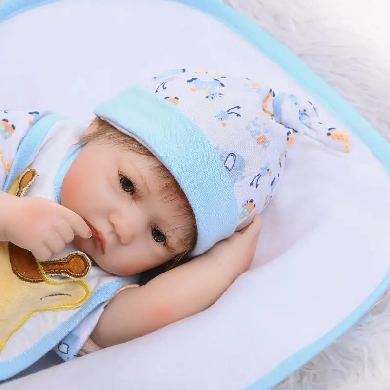 16 &quot40 см reborn силиконовые детские куклы спящие ручной работы укоренные волосы