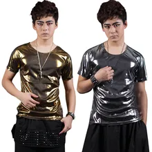 Модная мужская одежда в стиле панк; индивидуальность; футболка с короткими рукавами и пайетками; оборудование для выступлений; мужской певец; DJ DS; костюм; DL2346