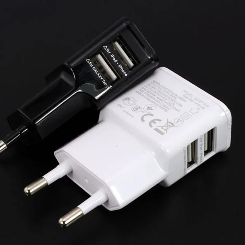 

2 port Dual 5V 2A USB EU Plug Wall Charger For iPhone 6s 4S 5 for iPad 4 Mini for SAMSUNG S4 S3 for HTC One Nexus 4