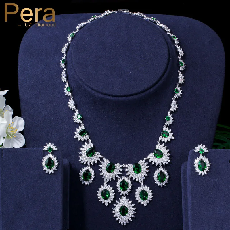Aliexpress.com : Buy Pera Classic Women Big Statement Green Cubic Zirconia Long Water Drop
