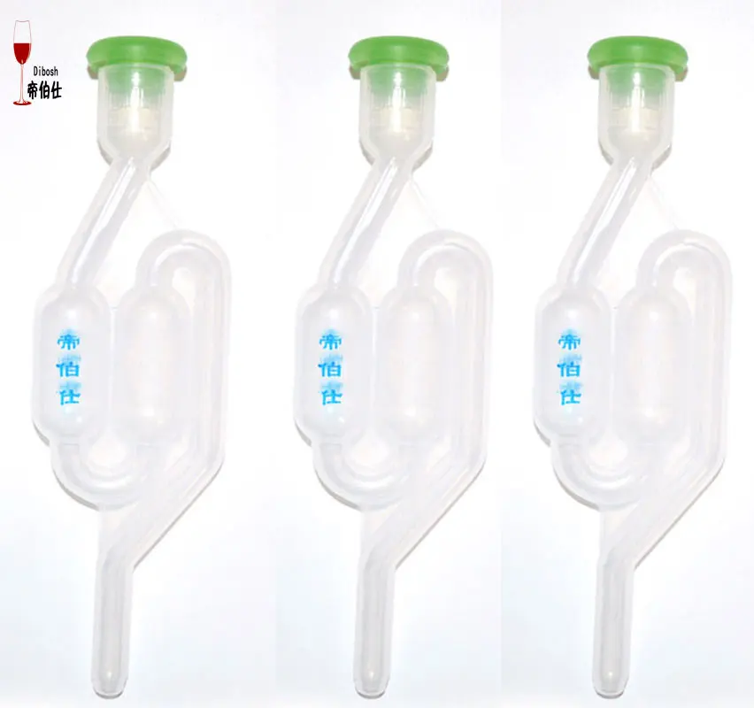 Air Lock Food Grade Twin Bubble Plastic Valve Home Brewing Wine