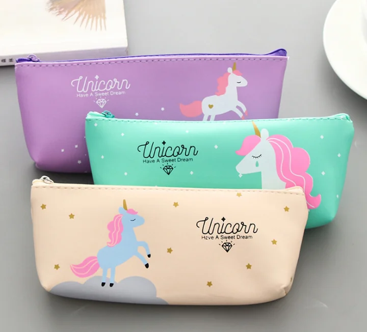 

ALL New , 4Colors. Unicorn 18*8CM - PU Coin Pouch , Coin Pencil BAG Case Pouch ; Pocket PU Coin BAG Wallet Pouch
