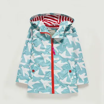 

UK Original MeanBear Children Jacket Girls Colorful Girls Windbreaker Kids Cheerful Girls Spring Flower Jacket Trench Clothes
