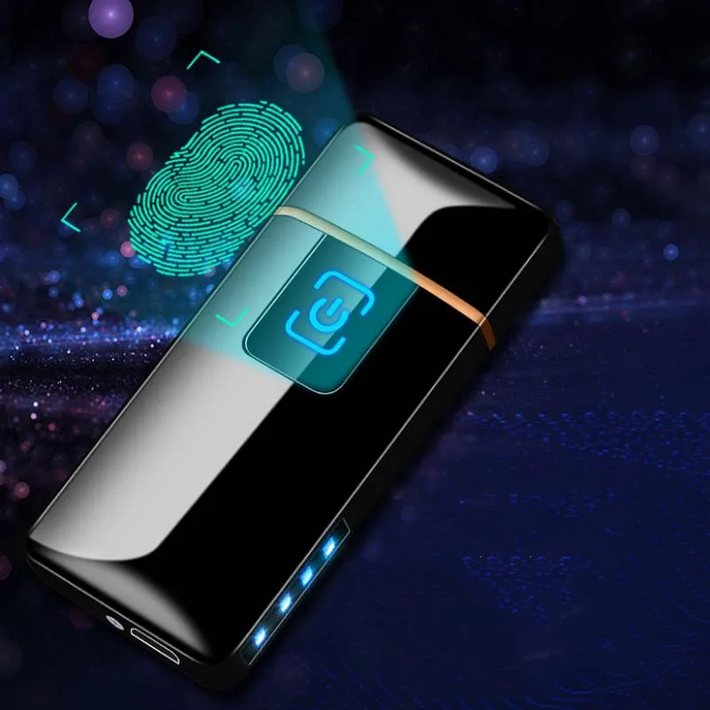 USB зарядка Зажигалка Ветрозащитная сенсорная индукция эксклюзивные Взрывные