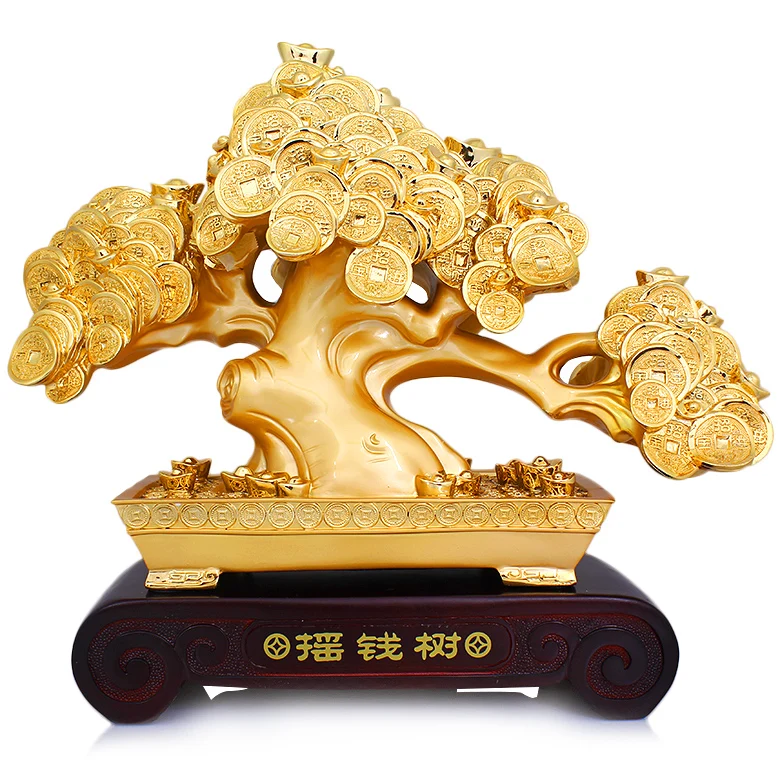 

Lucky tree and cash cows become rich tree opened a housewarming gift sitting room TV cabinet office decoration
