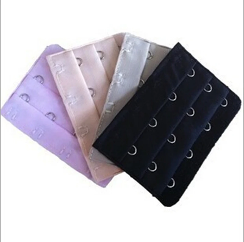 

Women Adjustable Useful Bra Extenders Strap Extension 4 Hooks 4 Rows Belt Buckle Multi Color Available 1Pcs