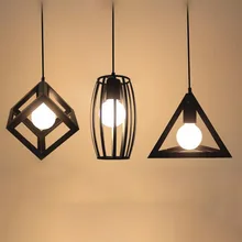 Vintage Industrial Retro Pendant Lamp Edison Light E27 Holder Iron Restaurant Bar Counter Attic Bookstore Cage Lamp
