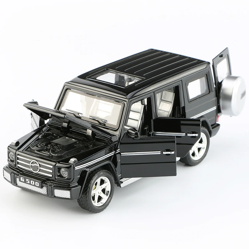 

1:32 G500 SUV Toy Vehicles Alloy Automobile Model Toy Car Simulation Pull Back Gift Off-Road 16.8cm Press Will Light