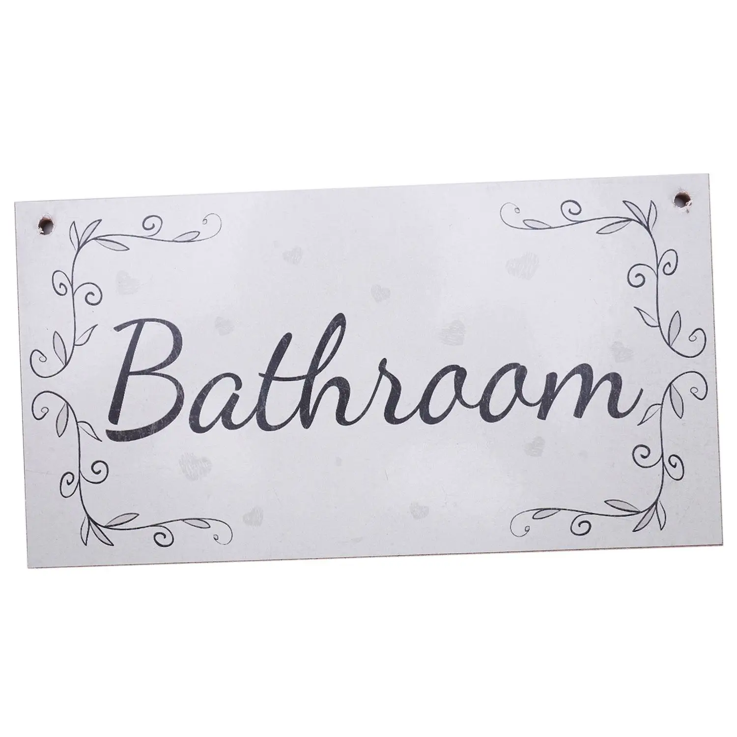 Placa de signo de puerta de decoración para el hogar de madera estilo elegante francés hecho a mano para Baño