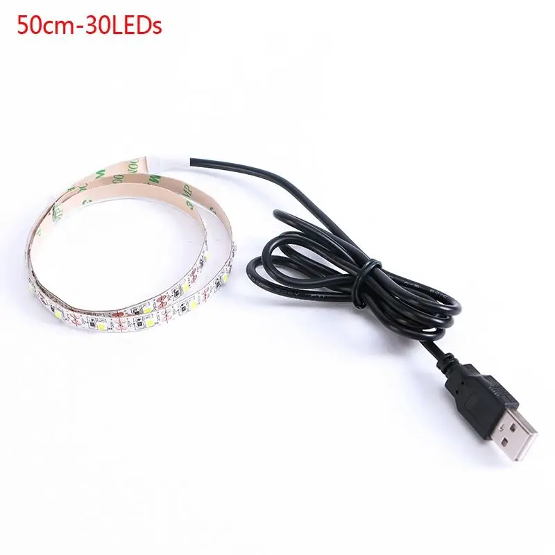 5 в USB кабель светодиодный светильник SMD3528 50 см 1 м 2 м 3 м 4 м 5 м Рождественский гибкий неводонепроницаемый светодиодный светильник s ТВ фоновый светильник s
