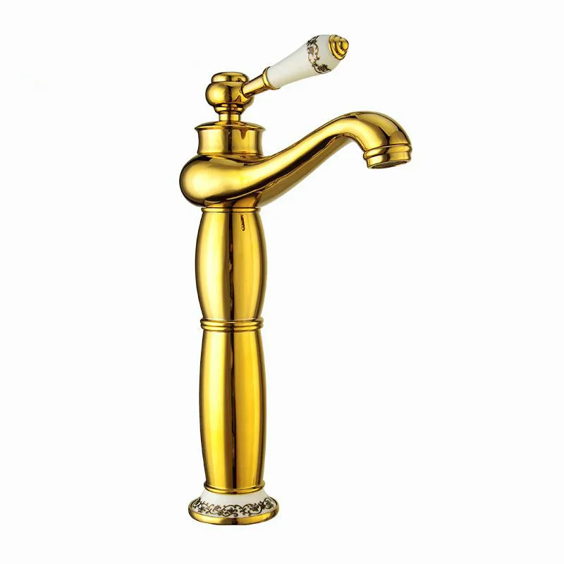 MOIIO New  Golden Fashion Bathroom  Basin Faucet Rose Gold Tall Basin Faucet Deck mounted  single handle bathroom faucet