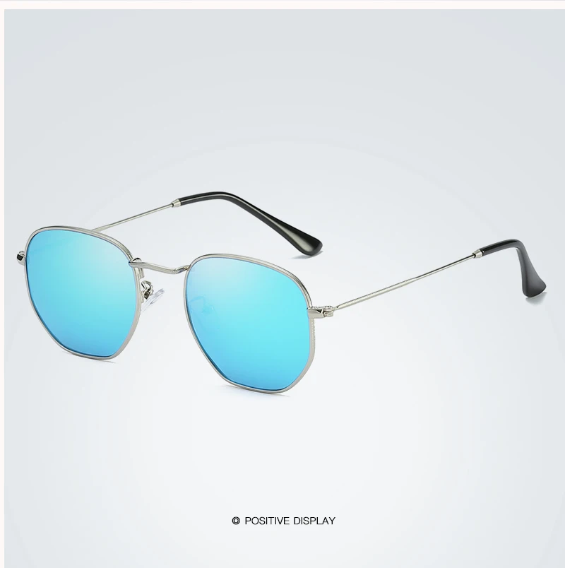 VCKA классические светоотражающие солнцезащитные очки для женщин, шестигранные ретро поляризованные солнцезащитные очки HD UV400Eyewear Oculos Gafas De Sol Shades - Цвет линз: 7