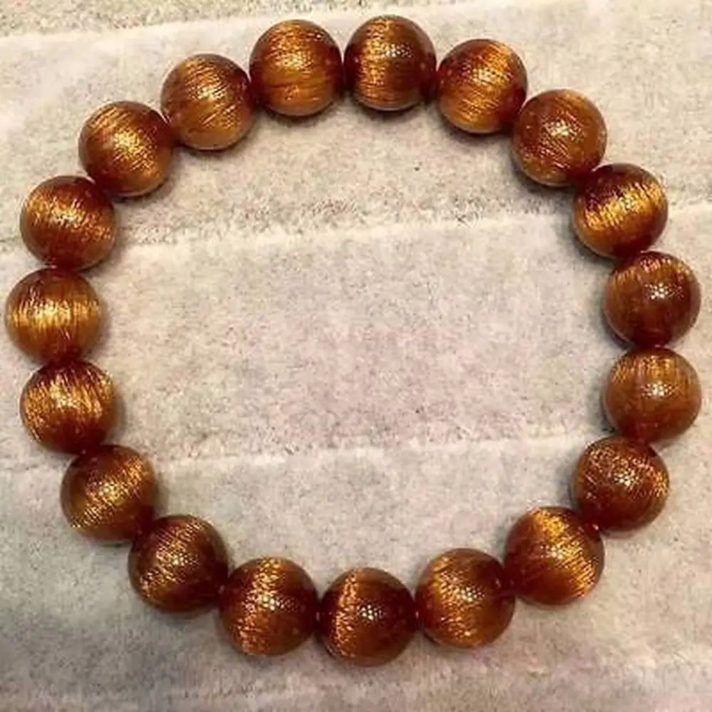 

Natural Copper Hair Rutilated Quartz Cat Eye Crystal Beads Bracelet 10mm AAAAA For Lady Man Power Healing Stone Birthday Gift
