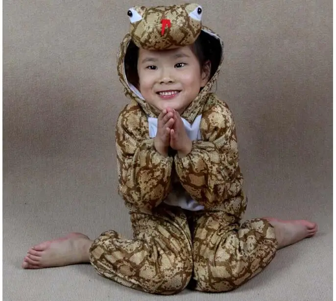 

Children Kids Toddler Girl Boy Pajama Cartoon Animals Snake Python Costume Clothes Jumpsuit Children's Day Halloween Y964