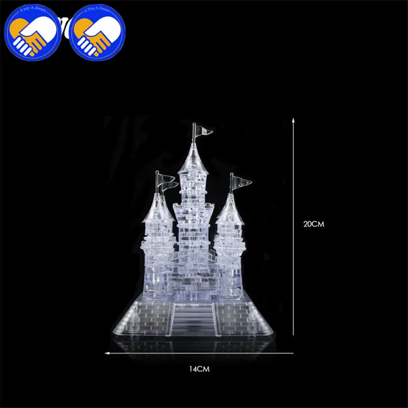 105 шт 3D кристаллическая головоломка музыка и светодиодный флэш замок Кристалл Головоломка музыкальный Светильник Модели DIY Замок головоломки Развивающие игрушки для детей Подарки