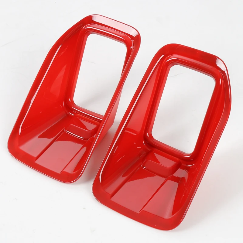 2Pcs Red Front Fog Lights Cover Trim Tail Lamp Decoration for Ford F150