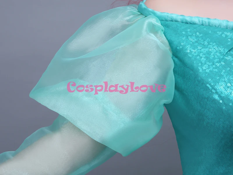 CosplayLove The Mermaid Ariel Princess Dress Green The Mermaid Dress Ariel Cosplay Costume Custom Made For Adult Kid Women (7)