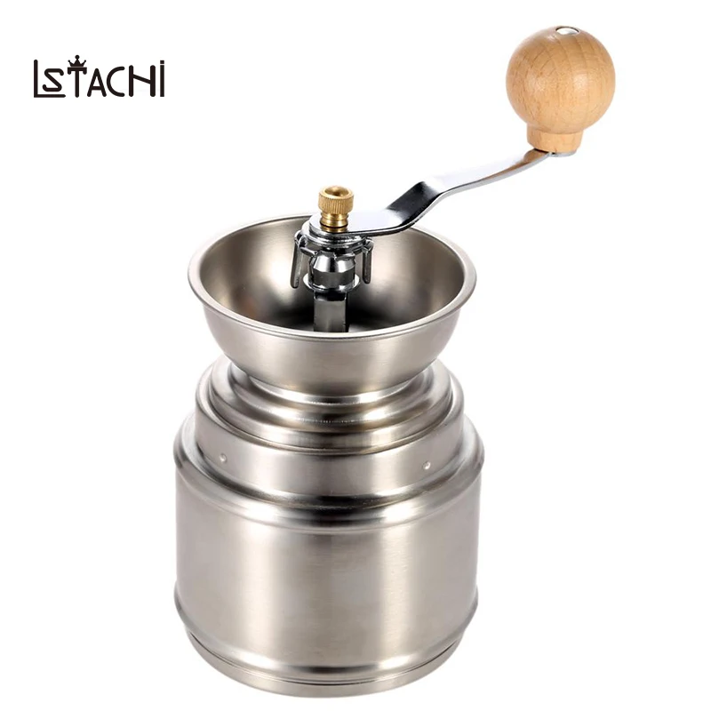 

LSTACHi Manual Coffee Grinders Durable Handy Manual Spice Bean Coffee Grinder Stainless Steel Burr Grinder with Ceramic Core