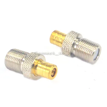 

10 Pieces SMB to F Adapter SMB Female jack to F jack Female RF Coax Connector Adapters Straight