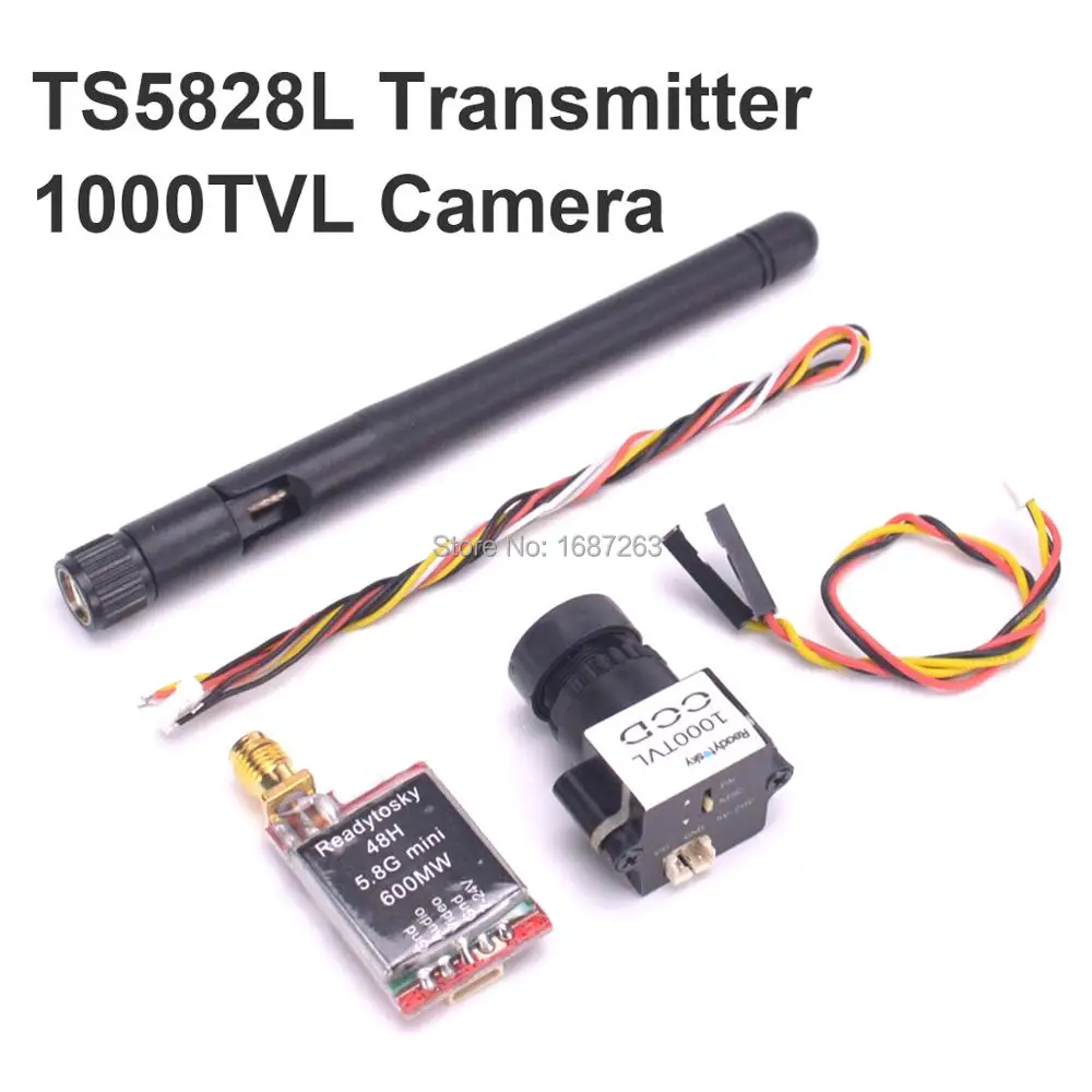 

FPV 48CH 5.8G 600mw TS5828L Transmitter / Mini 1000TVL CCD 1/3 110 Degree 2.8mm Lens Mini FPV Camera NTSC PAL Switchable For RC