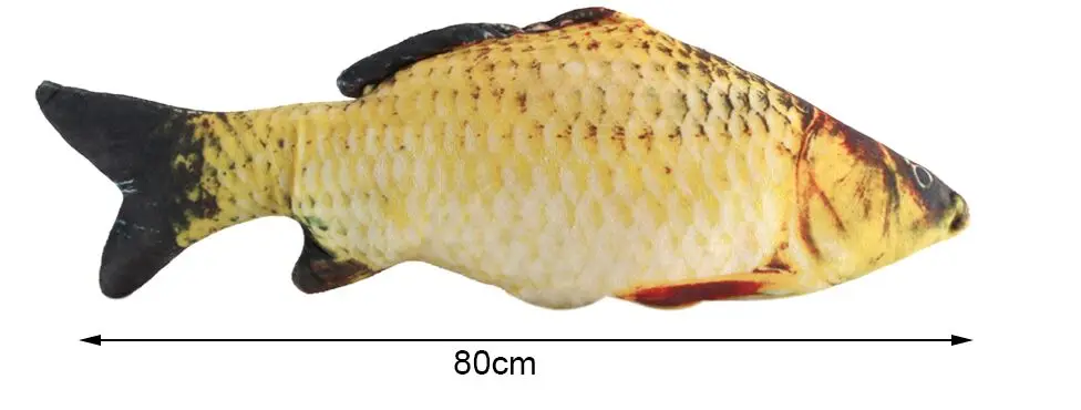 40/60/80 см большая рыба Форма декоративная подушка с внутренним домашний декор диван мультфильм игрушки Подушка для сна - Цвет: 80cm