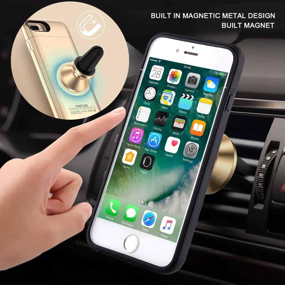 XLOT Case for iphone Battery Charger Case for iPhone Power Case Ultra Thin External Battery Backup Pack Charging Case for iphone Power bank charger case ultra Thin cover for iphone  (5)
