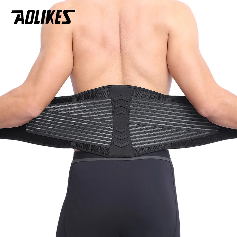 AOLIKES Lumbar Support Waist Back Strap Compression Springs
