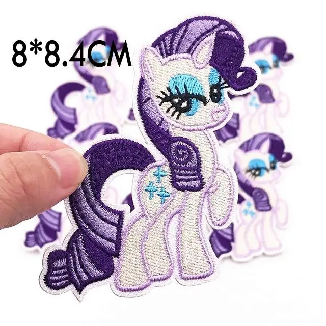 6 шт./лот My Little Poni Horse нашивки для одежды утюгом Пришивные вышитые тканевые значки