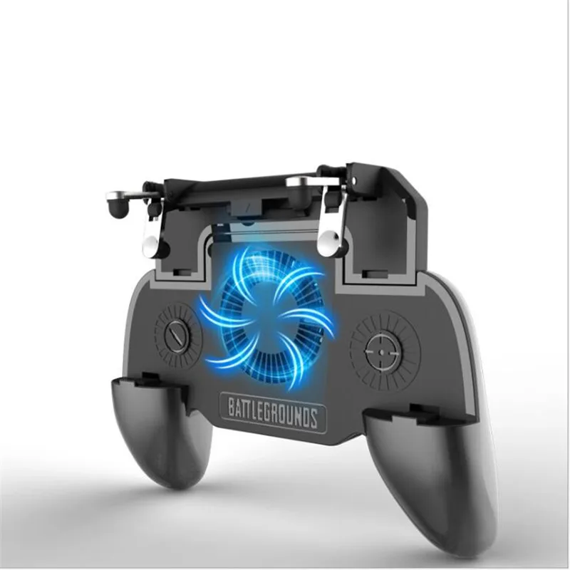 

2000/4000mAh Power Bank SR Pubg Controller Gamepad Pubg Mobile Trigger L1R1 Shooter Joystick Game Pad Holder Phone Cooler Fan
