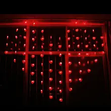 220 В 1,8x1,4 м в форме сердца 78 SMD 78 сердец светодиодный гирлянда Рождественские Праздничные огоньки свадебные украшения занавес лампа