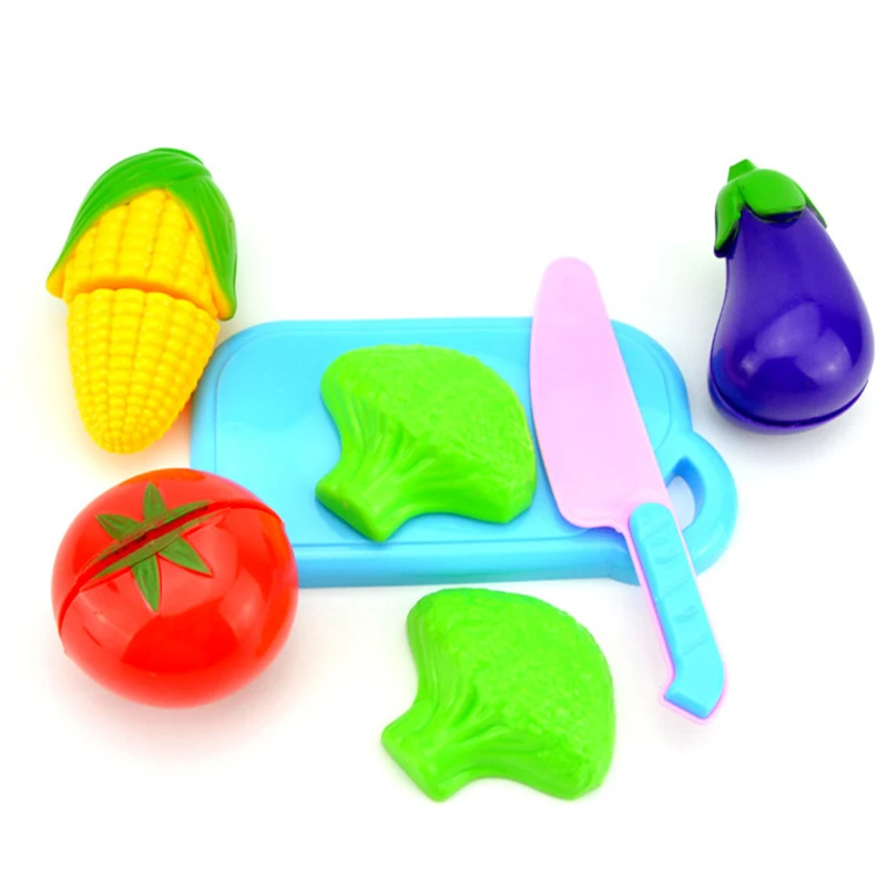 6 шт./компл. Пластик Кухня Еда фруктов, овощей, очистки кожуры игрушки повар Косплэй развивающие Безопасность детей Кухня игрушки для детей P20