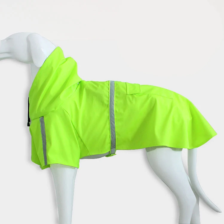 Водонепроницаемый дождевик для собак с капюшоном, светоотражающая лента, дождевик для домашних животных, плащ, одежда для маленьких, средних и больших собак,@HE - Цвет: Green