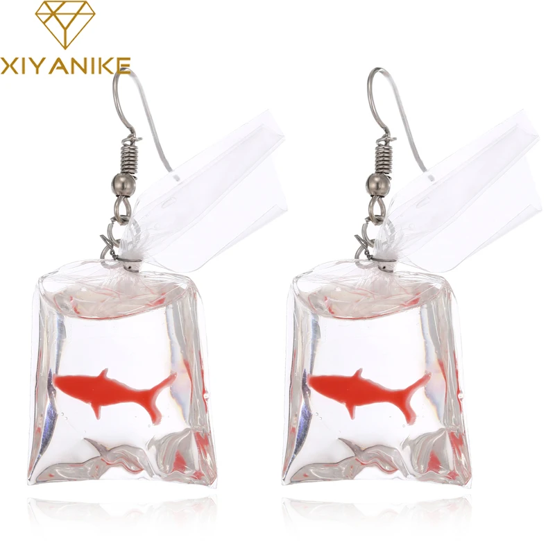 XIYANIKE Fashion Personality Cute Fish Water Bag Dangle ...