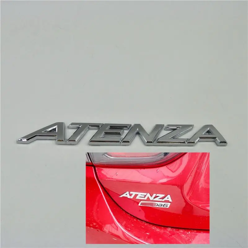 New Chrome Emblem ATENZA Logo Rear Badge Fender Mazda6 6 JDM