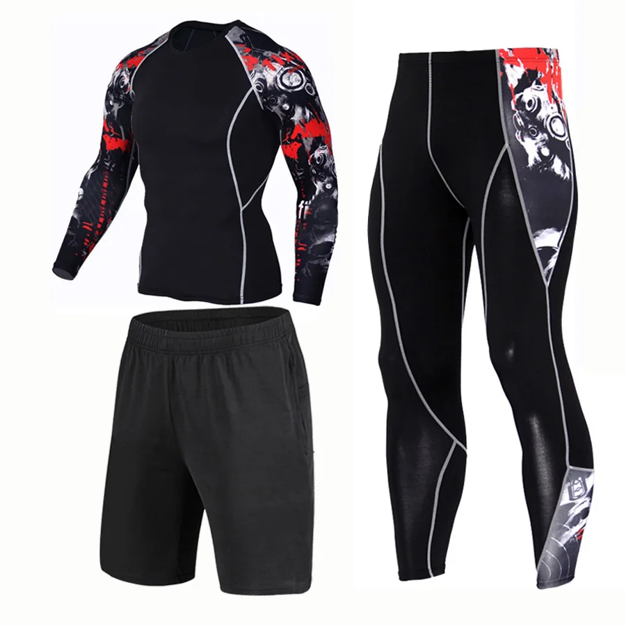 

New Compression Men's Sports Suit Morning Run Quick-drying Suit Sports Jogging Training Gym Fitness Sportswear Running Suit