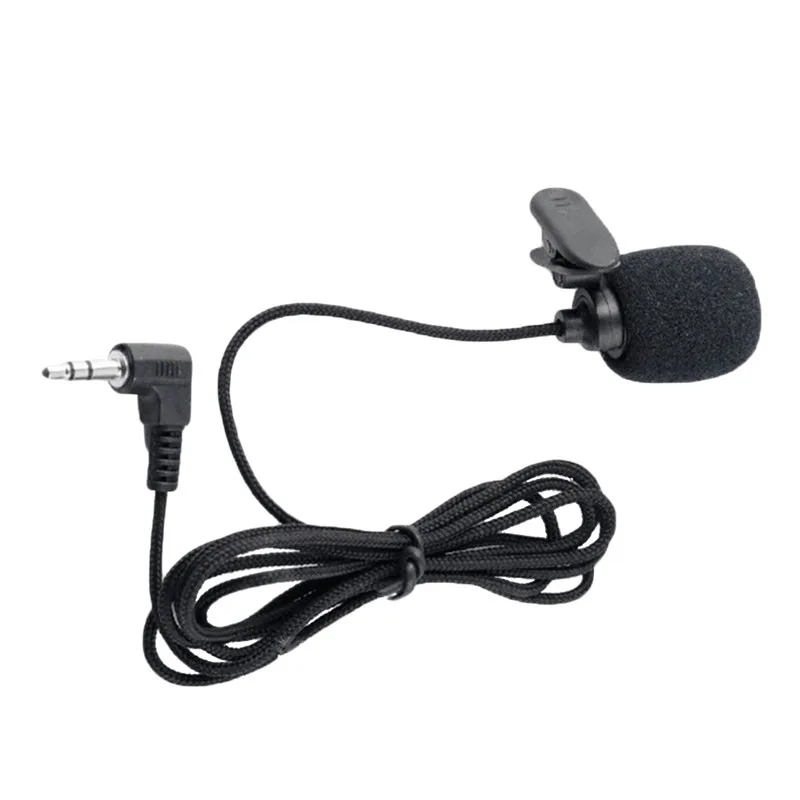 Портативный петличный микрофон с зажимом и отворотом 3,5 мм мини-проводной конденсаторный микрофон для обучения речевой направляющей и т. Д - Цвет: Черный