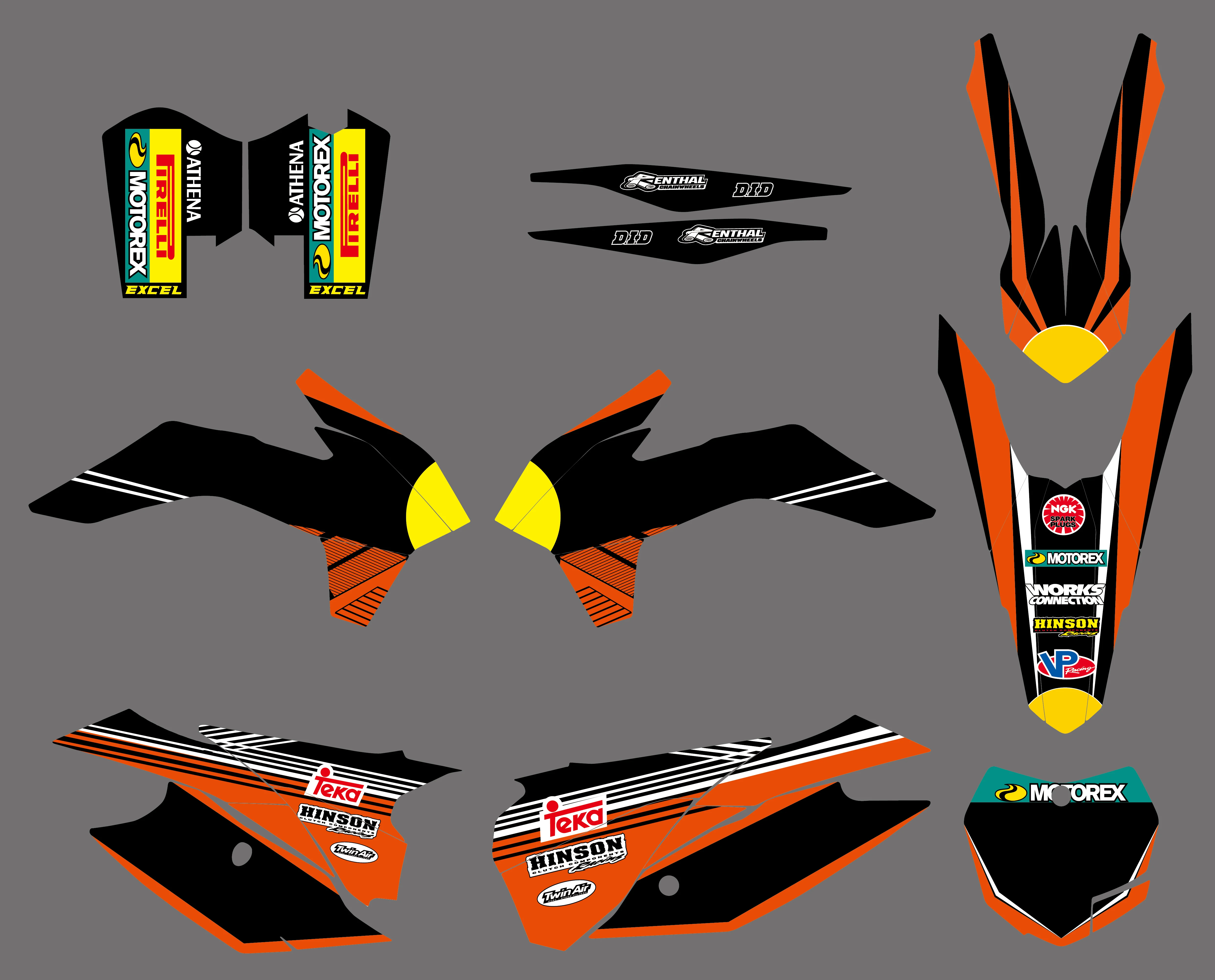 NICECNC команда фон графическая Наклейка Стикер для KTM SX SXF XC XCF XCW XCFW EXC EXCF 125 150 200 250 300 350
