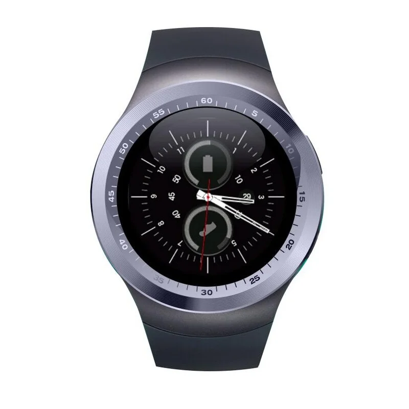 Завод 2G Smartwatch 1,22 дюймов полный круглый дисплей sim один nano sim Bluetooth SM01 Смарт часы без камеры