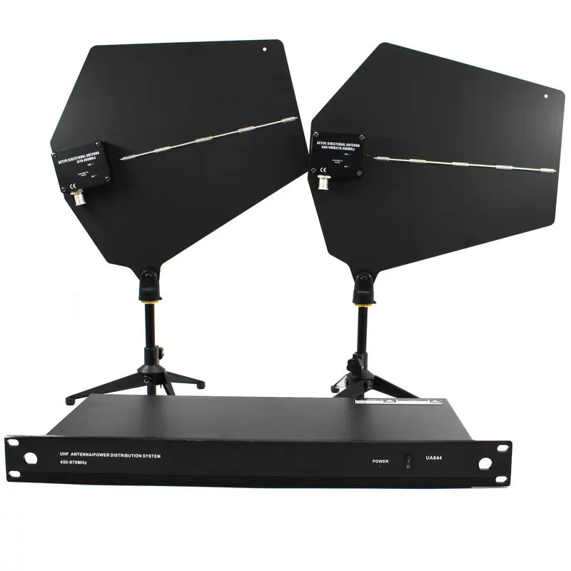 400 미터 액티브 지향성 안테나 무선 시스템 470-900MHz UHF 안테나 분배기 시스템 UA844 무선 마이크 용