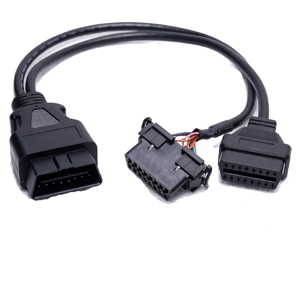 Универсальный кабель OBD2 OBDIl OBD 2 II Y адаптер Диагностический соединительный с