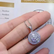 MeiBaPJ, высокое качество, Муассанит, бриллиантовый цветок, подвеска, ожерелье для женщин, настоящее 925 Твердое Серебро, хорошее ювелирное изделие