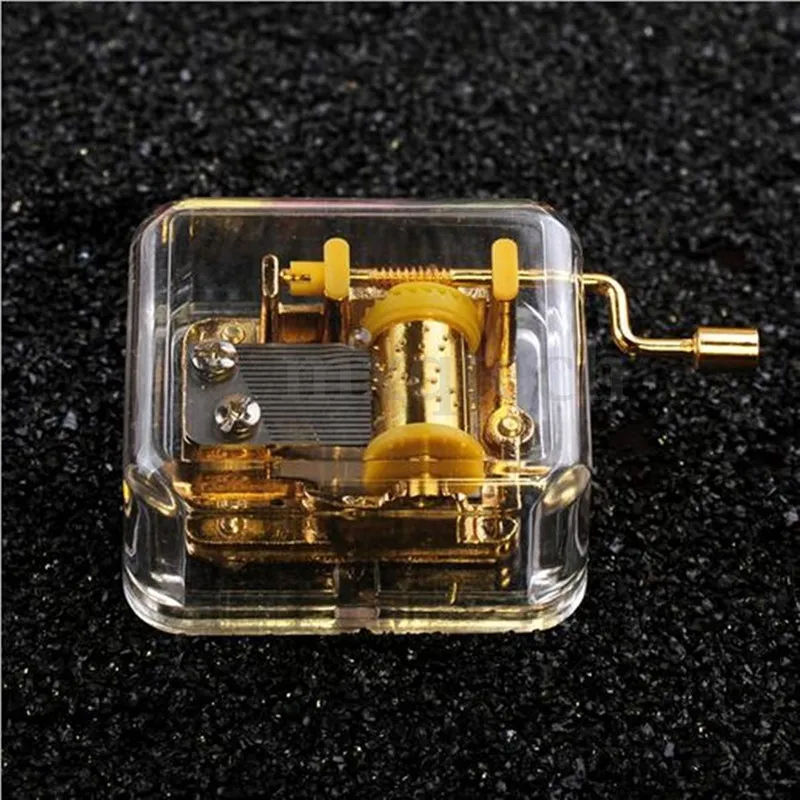 

Acrylic Mechanical Movement Hand Crank Kids Girl Gift 7 Types Song Girls Great Mechanism Gift For Kids Wedding Gift Toy