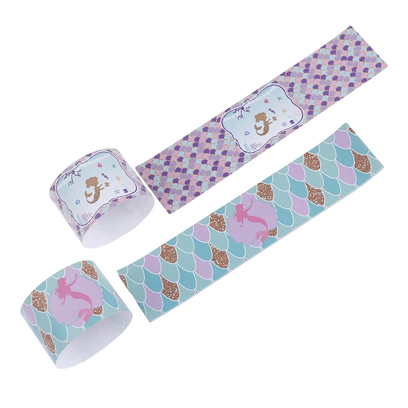 24Pcs Sweet Water Bottle Stickers Dreamy Mermaid Mineral Water Bottle Label Hot Bar Decor Kids Birthday Party Supplies