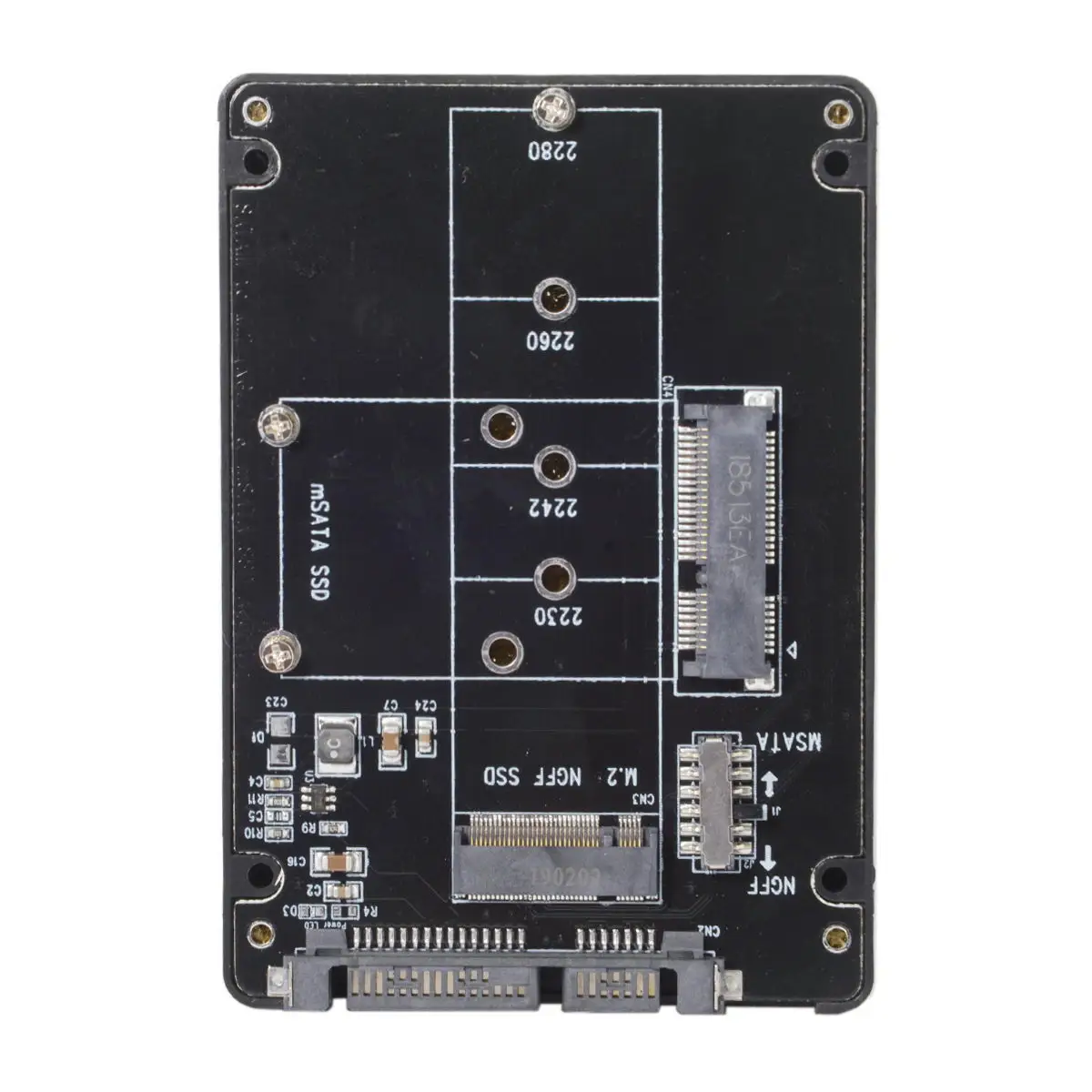 Высокоскоростной 6 Гбит/с mSATA M.2 B Key NGFF 2 в 1 SSD к SATA 3 адаптер конвертер 2019